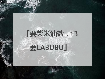 要柴米油盐，也要LABUBU