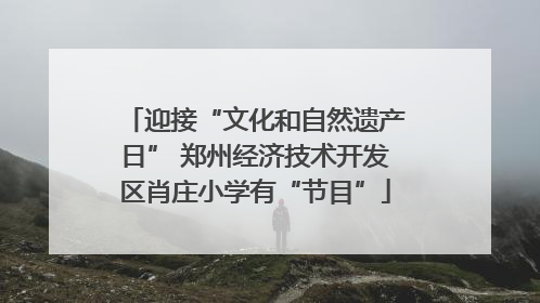 迎接“文化和自然遗产日” 郑州经济技术开发区肖庄小学有“节目”
