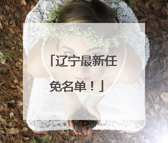 辽宁最新任免名单！