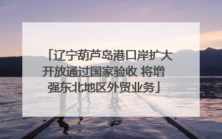 辽宁葫芦岛港口岸扩大开放通过国家验收 将增强东北地区外贸业务