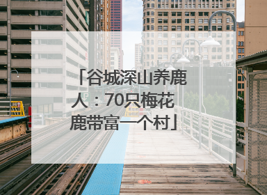 谷城深山养鹿人：70只梅花鹿带富一个村