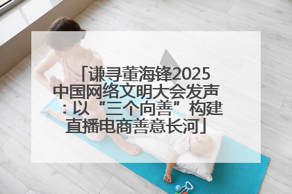 谦寻董海锋2025中国网络文明大会发声：以“三个向善”构建直播电商善意长河