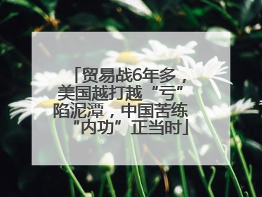 贸易战6年多，美国越打越“亏”陷泥潭，中国苦练“内功”正当时