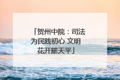 贺州中院：司法为民践初心 文明花开耀天平