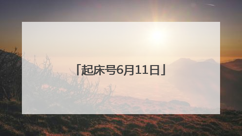 起床号6月11日