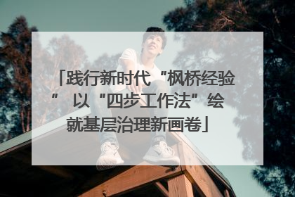 践行新时代“枫桥经验” 以“四步工作法”绘就基层治理新画卷