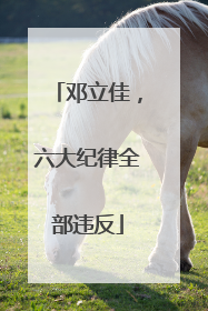 邓立佳，六大纪律全部违反