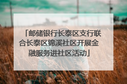 邮储银行长泰区支行联合长泰区锦溪社区开展金融服务进社区活动