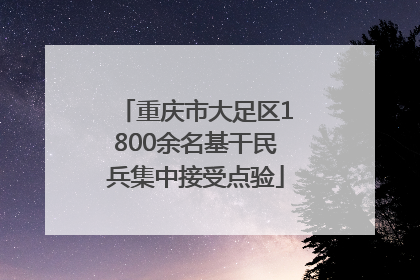 重庆市大足区1800余名基干民兵集中接受点验