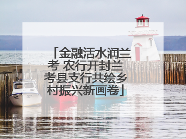 金融活水润兰考 农行开封兰考县支行共绘乡村振兴新画卷