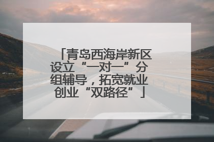 青岛西海岸新区设立“一对一”分组辅导，拓宽就业创业“双路径”