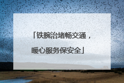 铁腕治堵畅交通，暖心服务保安全