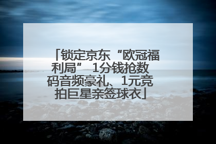 锁定京东“欧冠福利局” 1分钱抢数码音频豪礼、1元竞拍巨星亲签球衣