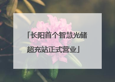 长阳首个智慧光储超充站正式营业