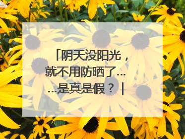 阴天没阳光，就不用防晒了……是真是假？｜谣言终结站