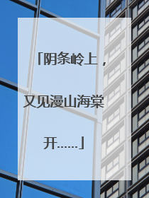 阴条岭上，又见漫山海棠开……