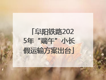 阜阳铁路2025年“端午”小长假运输方案出台
