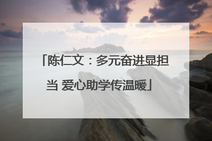陈仁文：多元奋进显担当 爱心助学传温暖