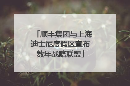 顺丰集团与上海迪士尼度假区宣布数年战略联盟
