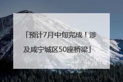 预计7月中旬完成！涉及咸宁城区50座桥梁