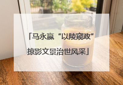 马永嬴“以陵窥政” 掠影文景治世风采