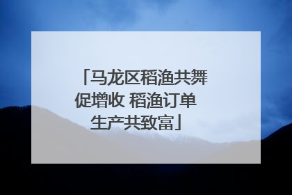 马龙区稻渔共舞促增收 稻渔订单生产共致富