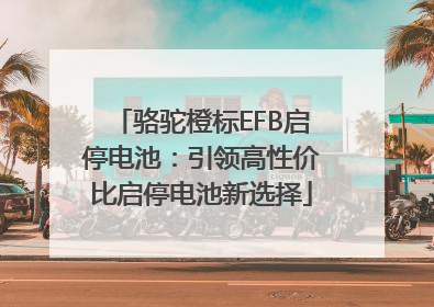 骆驼橙标EFB启停电池：引领高性价比启停电池新选择