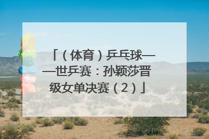 （体育）乒乓球——世乒赛：孙颖莎晋级女单决赛（2）
