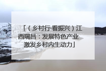 （乡村行·看振兴）江西瑞昌：发展特色产业 激发乡村内生动力