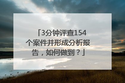 3分钟评查154个案件并形成分析报告，如何做到？