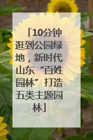 10分钟逛到公园绿地，新时代山东“百姓园林”打造五类主题园林