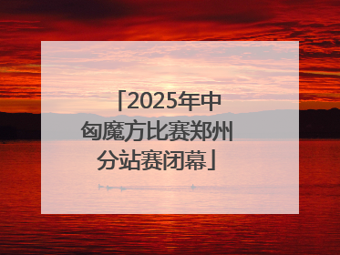 2025年中匈魔方比赛郑州分站赛闭幕