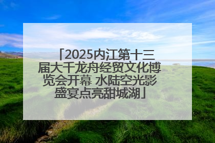 2025内江第十三届大千龙舟经贸文化博览会开幕 水陆空光影盛宴点亮甜城湖