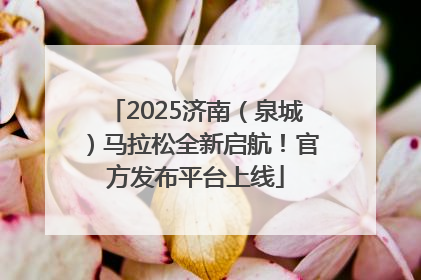 2025济南（泉城）马拉松全新启航！官方发布平台上线