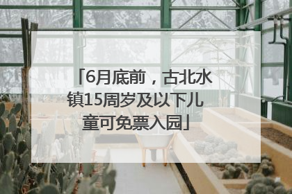 6月底前，古北水镇15周岁及以下儿童可免票入园