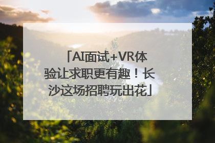 AI面试+VR体验让求职更有趣！长沙这场招聘玩出花