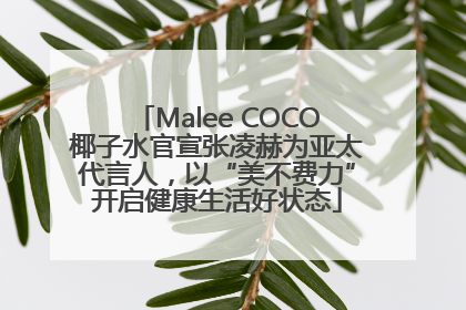 Malee COCO椰子水官宣张凌赫为亚太代言人，以“美不费力”开启健康生活好状态